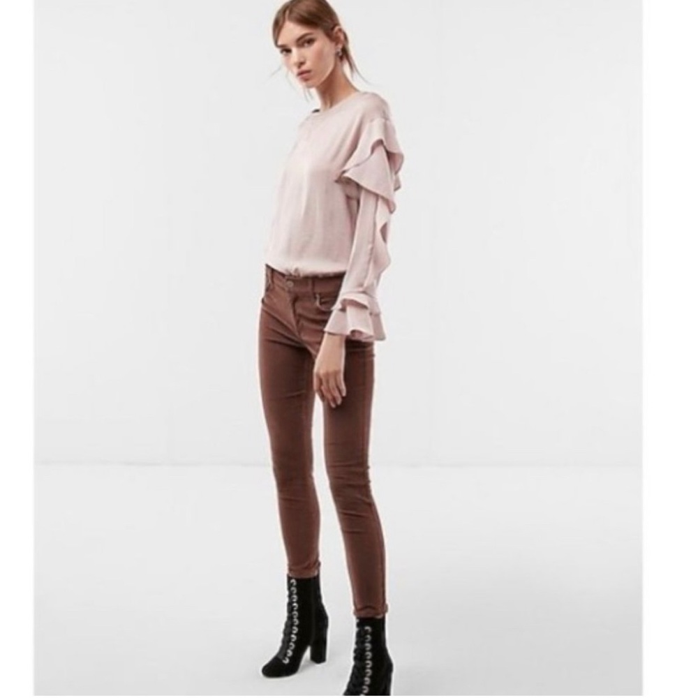 Express mid-rise corduroy slim pants size 10R